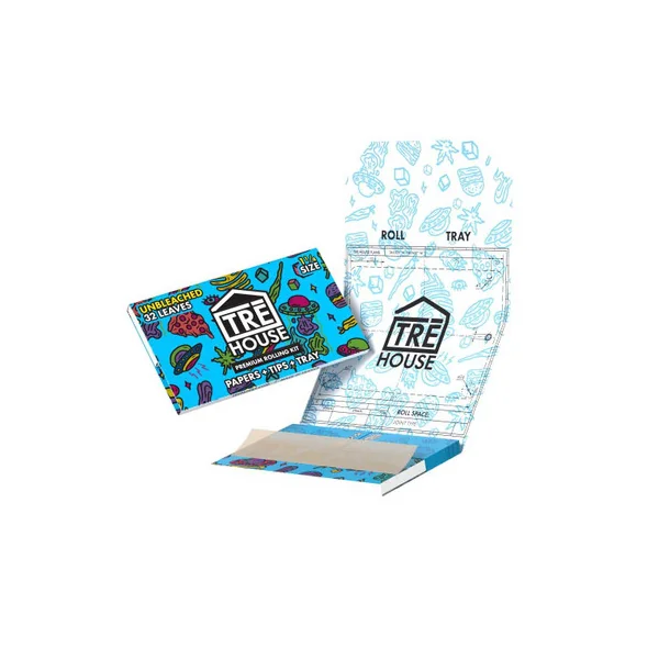 Tre House Premium Rolling Kit King Size Unbleached (32 Leaves)