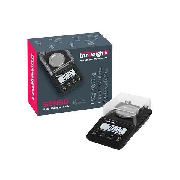 TruWeigh Senso Carat Digital Milligram Scale – 50g x 0.001g