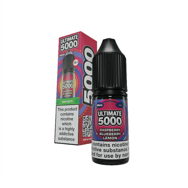Ultimate 5000 Bar Salt Raspberry Blueberry Lemon 10ml E-Liquid By Ultimate Juice - Image 4
