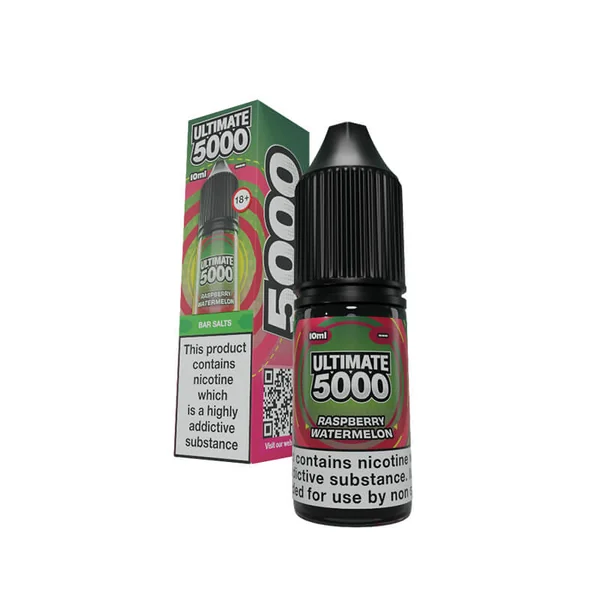 Ultimate 5000 Bar Salt Raspberry Watermelon 10ml E-Liquid By Ultimate Juice - Image 2
