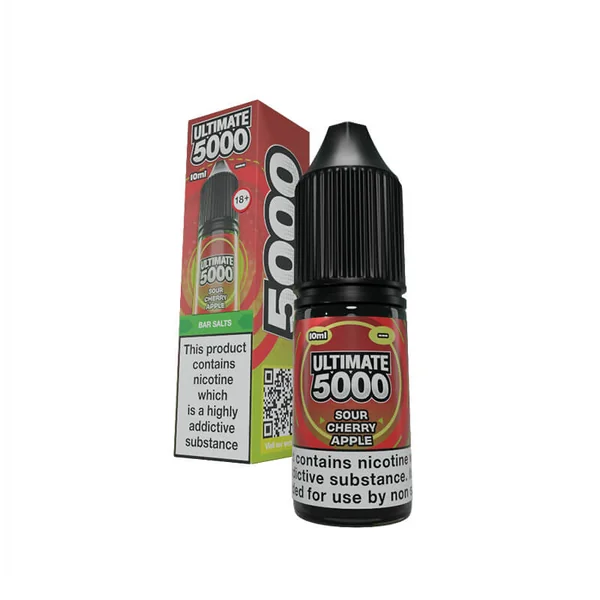 Ultimate 5000 Bar Salt Sour Cherry Apple 10ml E-Liquid By Ultimate Juice - Image 3
