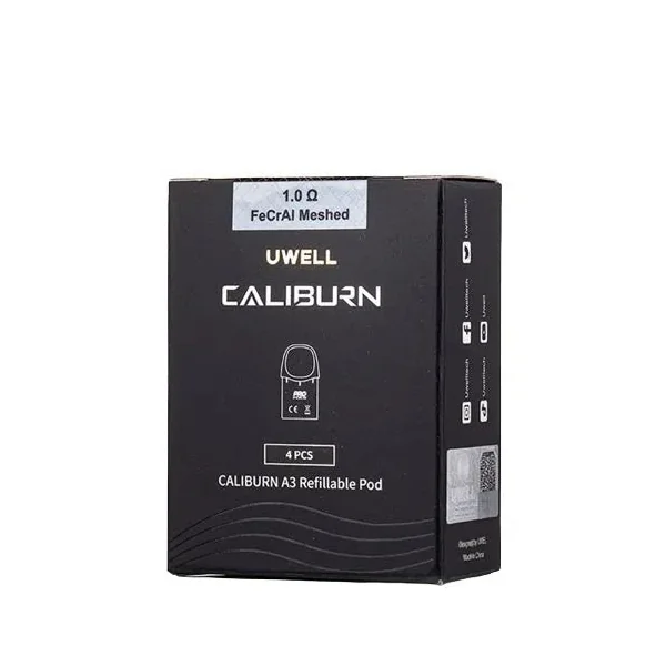 Uwell Caliburn A3 Refillable Pod 1.0 Ohm (4 Pack)