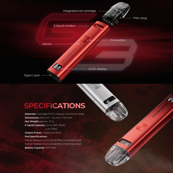 Uwell Caliburn G3 Pod System Starter Kit Device - Image 4