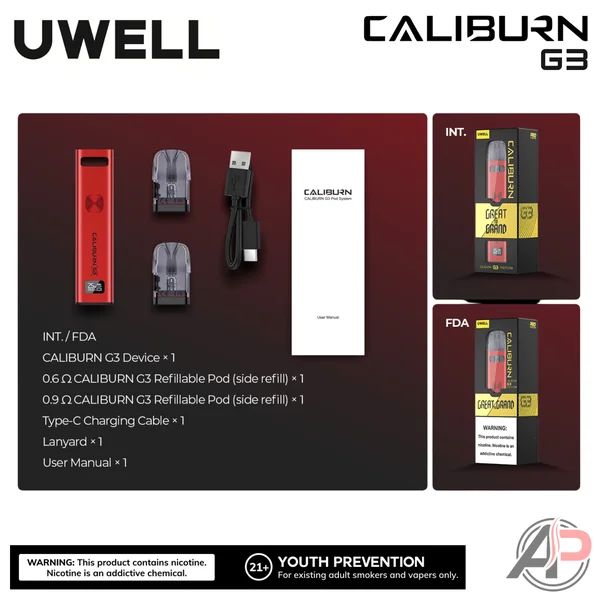 Uwell Caliburn G3 Pod System Starter Kit Device - Image 6