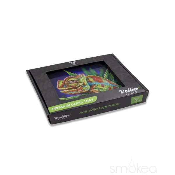 V Syndicate "Cloud 9 Chameleon" Glass Rolling Tray - Image 3