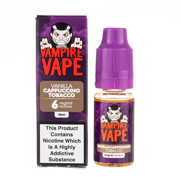 Vanilla Cappuccino Tobacco E-Liquid By Vampire Vape - Image 2