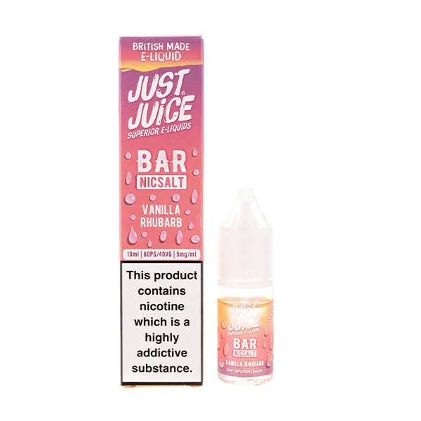 Vanilla Rhubarb Bar Nic Salt E-Liquid by Just Juice