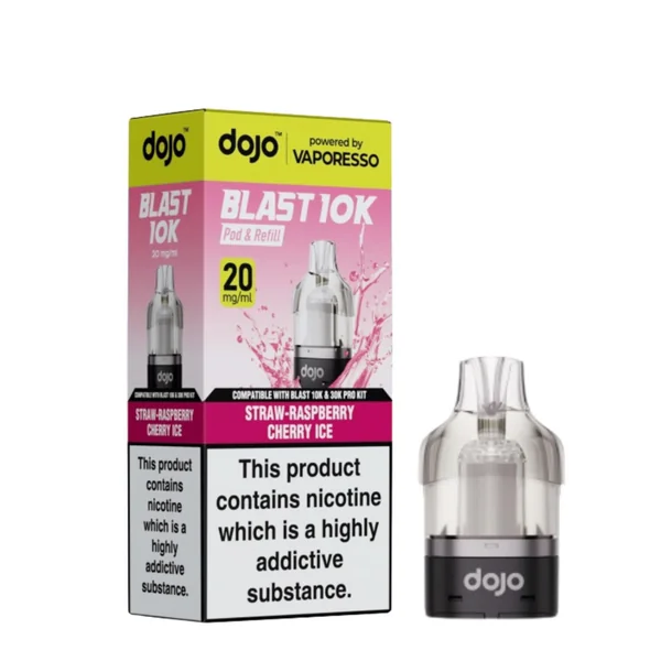 Vaporesso Dojo Blast 10K Prefilled Pod Strawberry Raspberry Cherry Ice