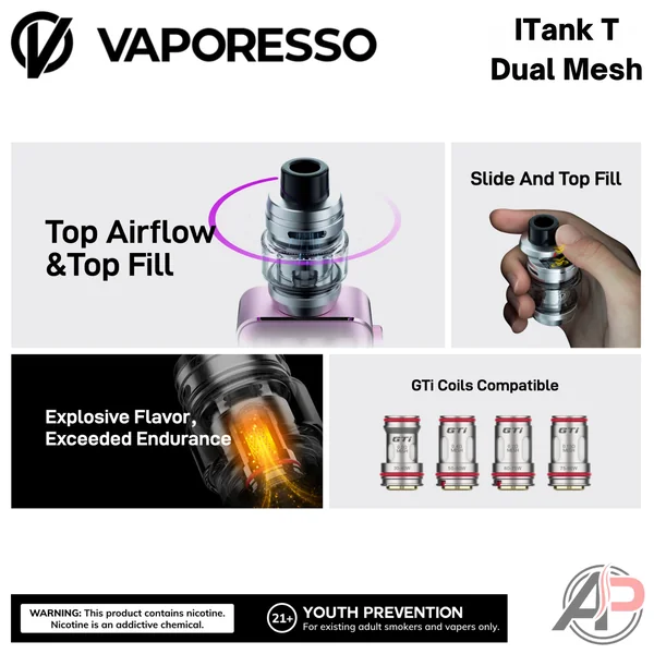 Vaporesso iTank T Dual Mesh Vape Tank - Image 2
