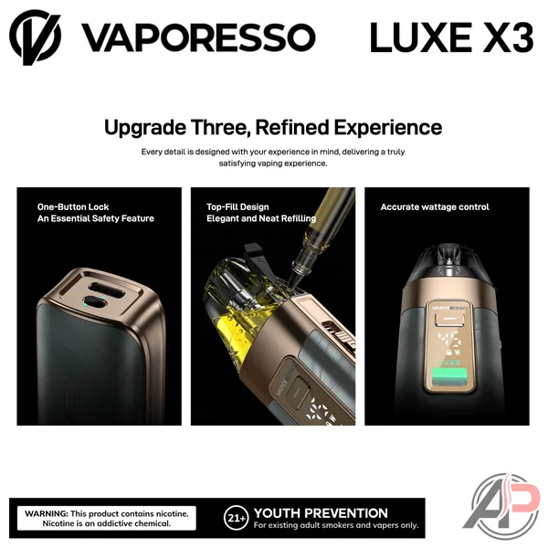 Vaporesso Luxe X3 45w Pod System Starter Kit Device - Image 5