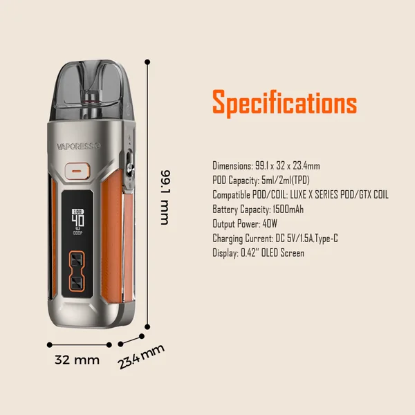 Vaporesso Luxe X Pro 40W Pod Kit - Image 2