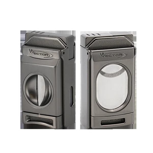 Vector Switch Double Flame Torch Lighter with Cigar Cutter - Image 2