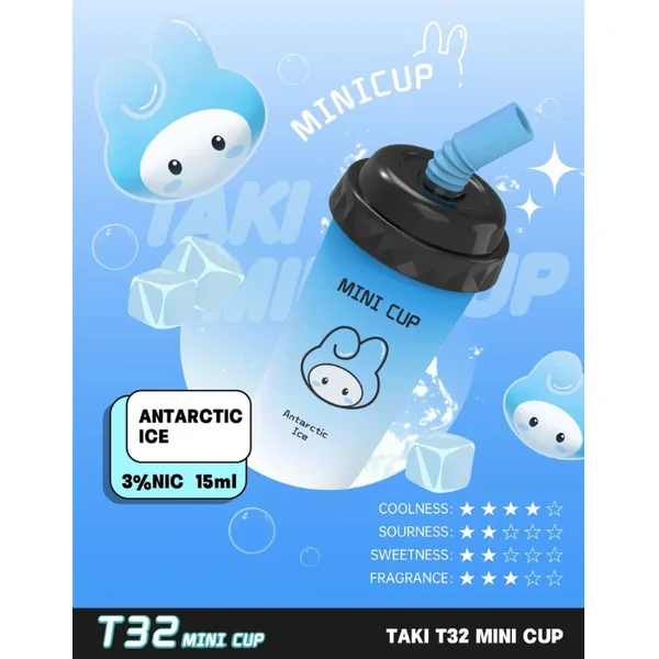 Veex Taki T32 Mini Cup 6000 Puffs Rechargeable Vape Disposable 15mL