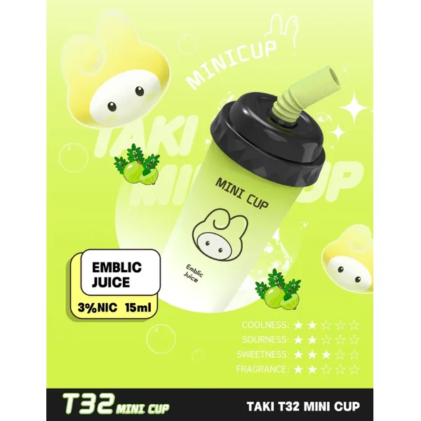 Veex Taki T32 Mini Cup 6000 Puffs Rechargeable Vape Disposable 15mL - Image 12