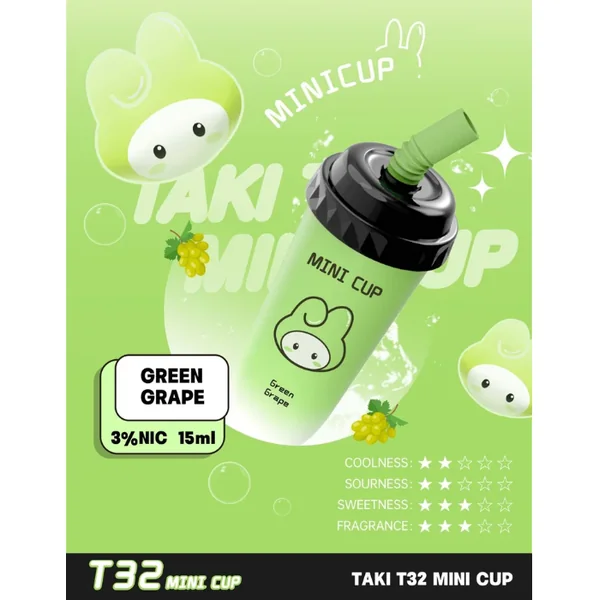 Veex Taki T32 Mini Cup 6000 Puffs Rechargeable Vape Disposable 15mL - Image 13