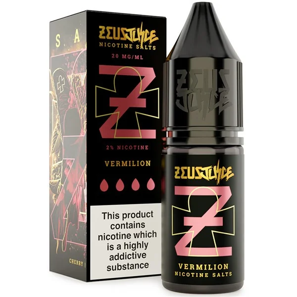 Vermillion Nic Salt E Liquid 10ml by Zeus Juice