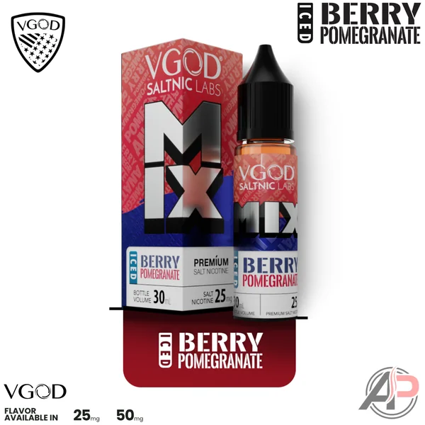 Vgod Mix Iced Berry Pomegranate Salt Nicotine 30mL - Image 2