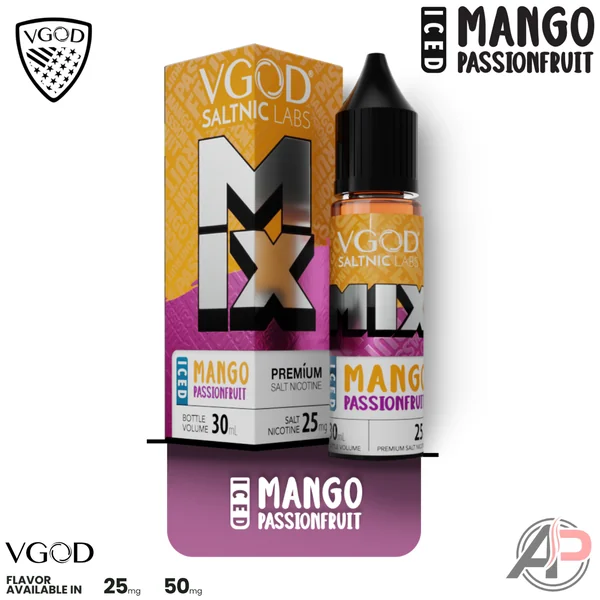Vgod Mix Iced Mango Passionfruit Salt Nicotine 30mL - Image 2
