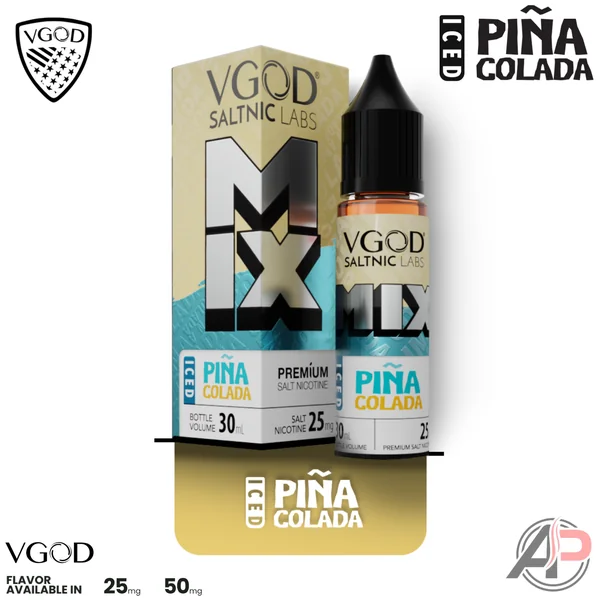 Vgod Mix Iced Pina Colada Salt Nicotine 30mL - Image 2