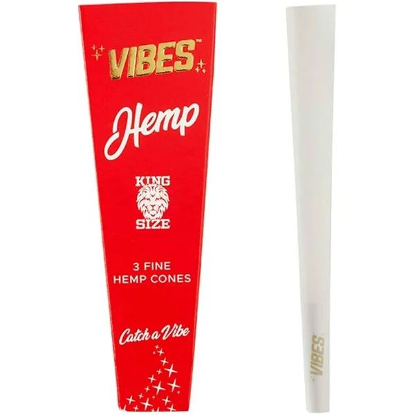 Vibes Fine Hemp Cones | King Size 3 Cones