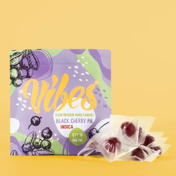 Vibes™ Hard Candies | Black Cherry Pie Indica | 20 pack