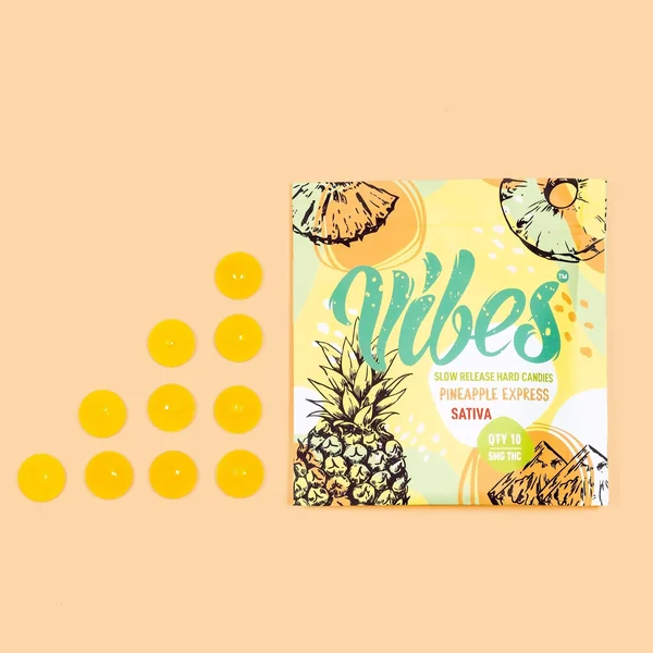 Vibes™ Hard Candies | Pineapple Express Sativa | 20 pack - Image 2