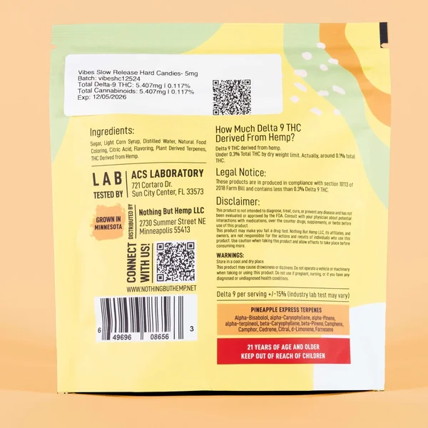 Vibes™ Hard Candies | Pineapple Express Sativa | 20 pack - Image 4
