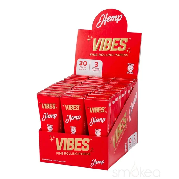 Vibes King Size Hemp Pre Rolled Cones (3-Pack) - Image 4