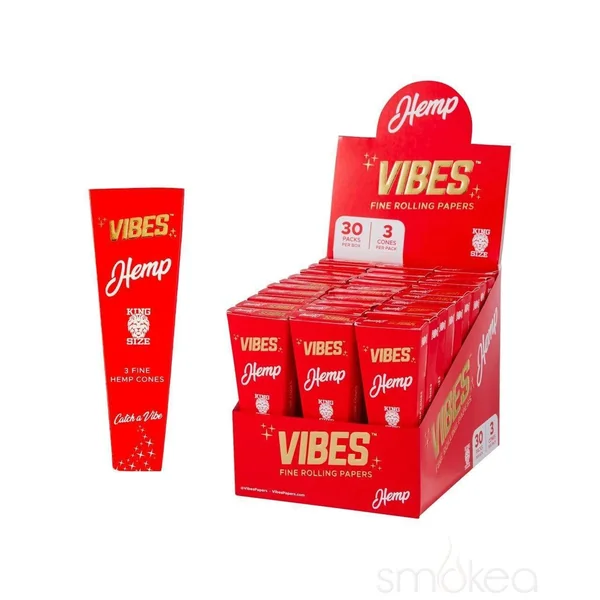 Vibes King Size Hemp Pre Rolled Cones (3-Pack) - Image 5