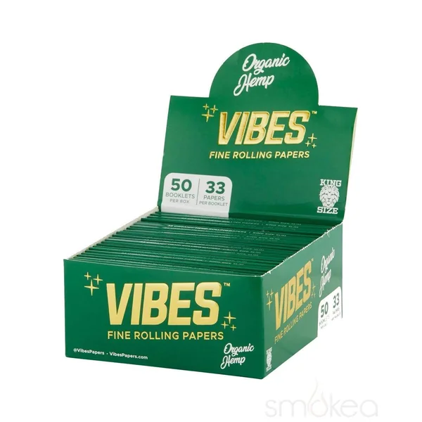 Vibes King Size Slim Organic Hemp Rolling Papers - Image 3