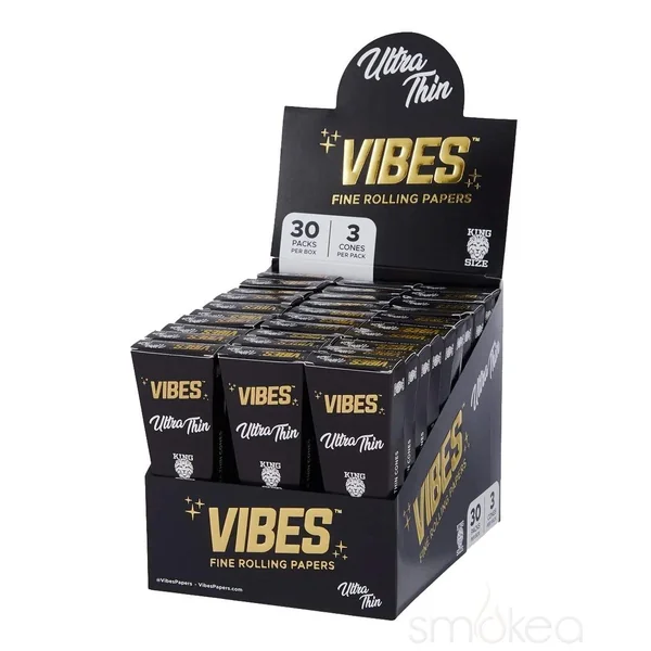 Vibes King Size Ultra Thin Pre Rolled Cones (3-Pack) - Image 4