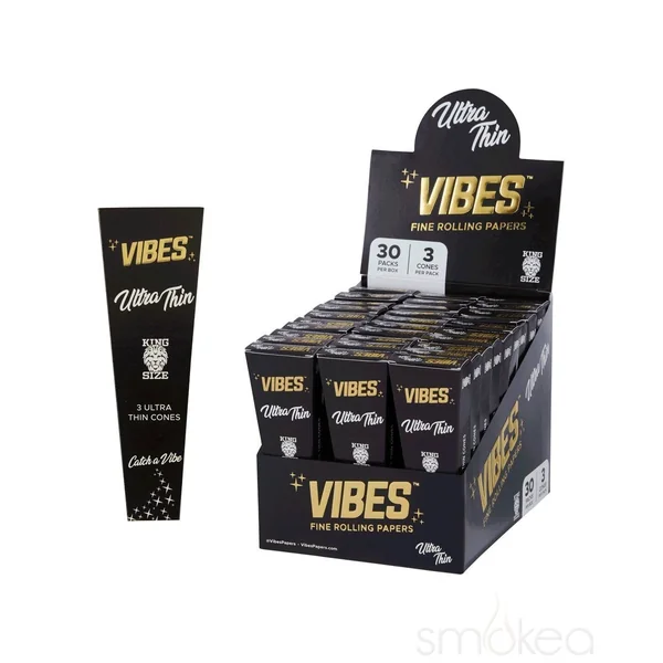 Vibes King Size Ultra Thin Pre Rolled Cones (3-Pack) - Image 5