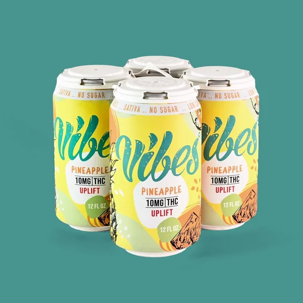 Vibes™ Pineapple Uplift | THC Seltzer | 4 Pack