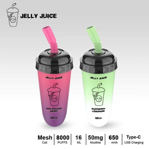 Vpro Jelly Juice 8000 Puffs Rechargeable Vape Disposable 15mL 10 Pack - Image 30