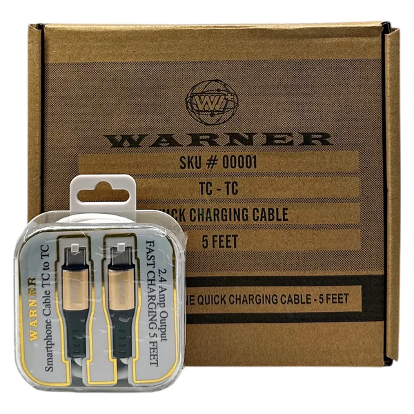 Warner Type C to Type C 5ft Cable Case - Image 2