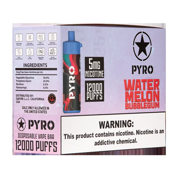 Watermelon Bubble Gum PYRO 12000 - Image 2
