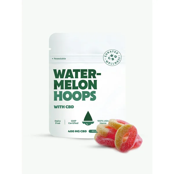 Watermelon Hoops 40mg CBD Gummy | 10 Pieces | 400mg CBD