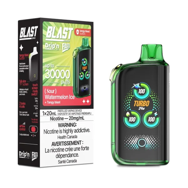 Watermelon Ice Sour Drip'n by Envi Fasta Blast 30K | VapeLoft