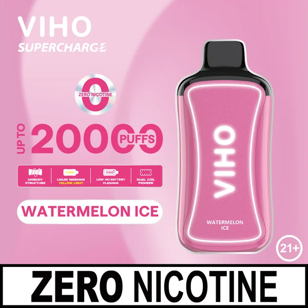 Watermelon Ice VIHO Supercharge 20k 0% Nicotine