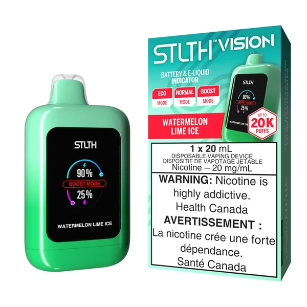 Watermelon Lime Ice STLTH Vision Disposable Vape | 20K Puffs - VapeLoft