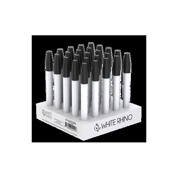White Ceramic Dab Straw With Silicone Cap - 25 Count Display