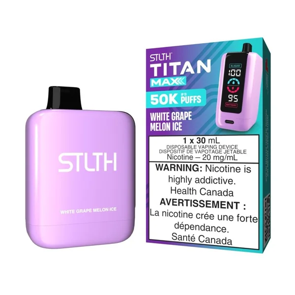 White Grape Melon Ice STLTH Titan Max | Up to 50K Puffs - VapeLoft
