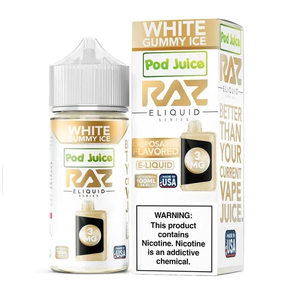 White Gummy ICE - Pod Juice x Raz E-Liquid - 100mL