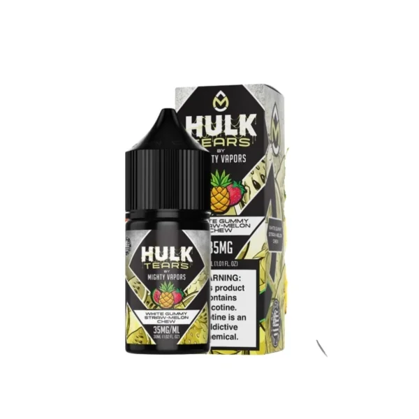 White Gummy Straw-Melon Chew by Mighty Vapors Salt