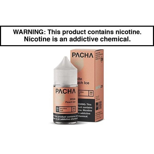 WHITE PEACH ICE BY PACHAMAMA SALTS 30ML