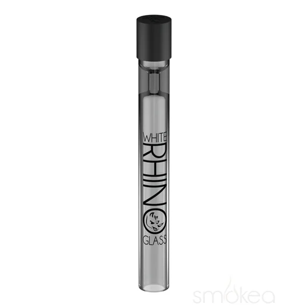 White Rhino Smoke Black Glass Chillum