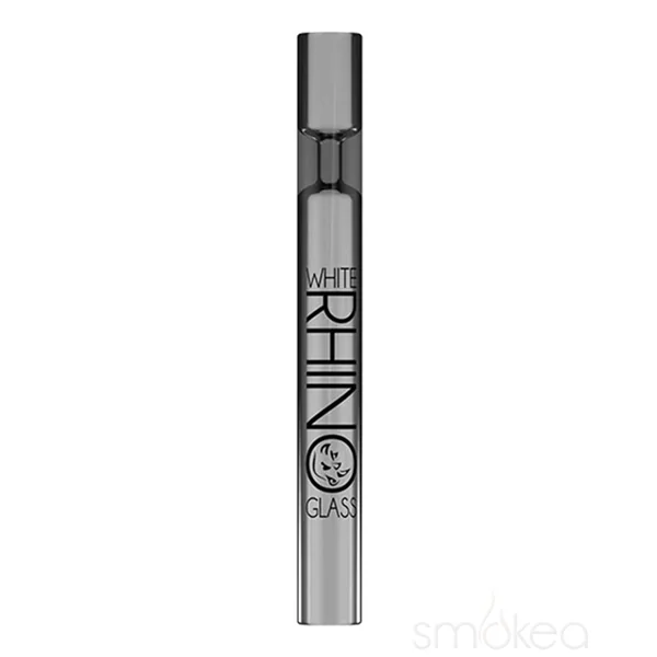 White Rhino Smoke Black Glass Chillum - Image 3