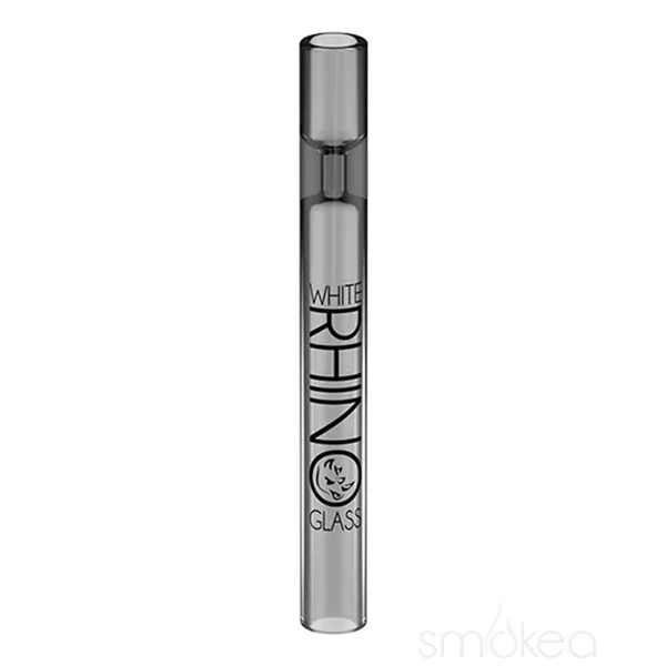 White Rhino Smoke Black Glass Chillum - Image 4