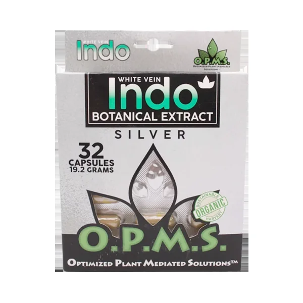 White Vein Indo OPMS Silver Blister Capsules