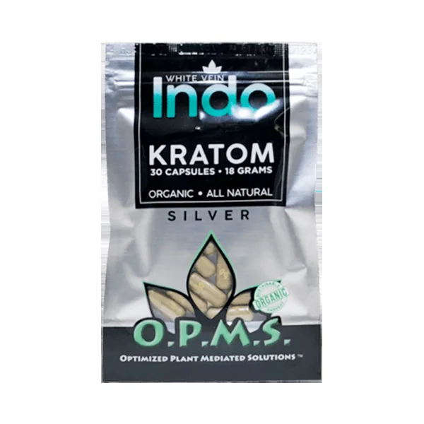White Vein Indo OPMS Silver Capsules